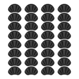 Generic 16 Pairs Heel Protectors Sneaker Repair Patch, Heel Patch, Shoe Heel Repair Sneaker, Leather Heel Protector, Heel Pad Repair for Most Types, Black