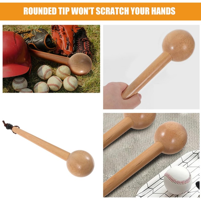 WHAMVOX 2Pcs Softball Glove Mallet Wooden Hammer for Baseball Glove