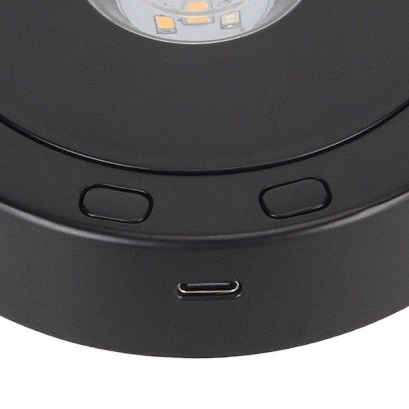 LED Rotating Display Base Black 360 Degrees 80s Circle Battery