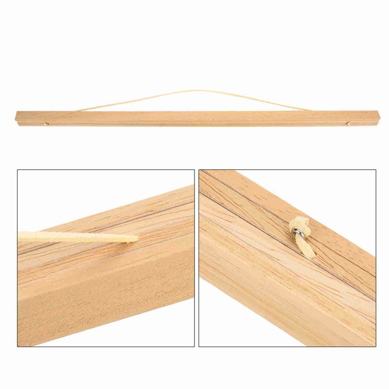 Modern Magnetic Wooden Photo Picture Frame DIY Poster Scroll Prints