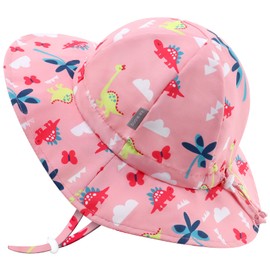 FUOITA UPF 50+ Baby Bucket Hat - Wide Brim Sun Protection Beach Cap for Girls - Cute & Adjustable Toddler Hat(2-5T)