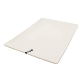 Ebros 15" Long Large White Double Walled Ceramic Contemporary Rectangular Serving Plate or Dish Platter Restaurant Supply For Salad Dessert Fruits Appetizers Pastas Cheese Dining Serveware