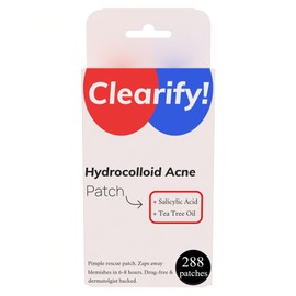 Clearify! Pimple Patches – 288 Hydrocolloid Heroes Infused with Tea Tree Oil + Salicylic Acid, 2 Sizes for clearer skin – Zap Zits!