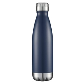 HASLE OUTFITTERS Botella de agua de 17 onzas con diseño de forma de cola, 1 pieza azul marino, 750 ml mantiene el agua 24 horas frías, 12 horas caliente, pared exterior libre de sudor, perfecta para llevar y fácil agarre