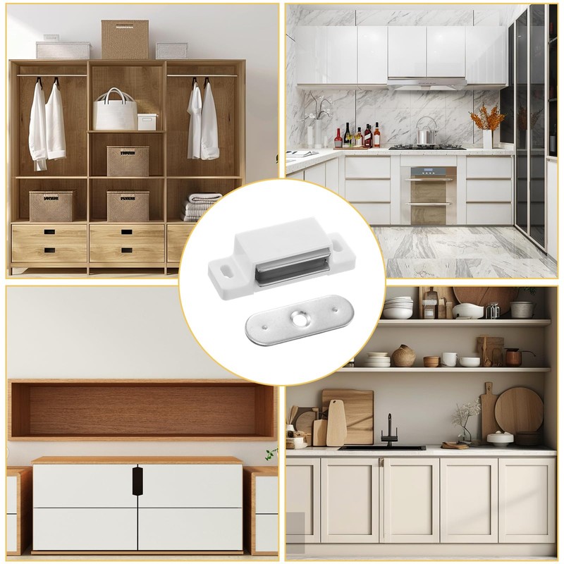 24 Pcs Single Magnetic Catch Kitchen Cabinet Magnets Heavy Duty