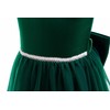 Glamulice Emerald Green Flower Girl Dress Satin Bridesmaid Long A