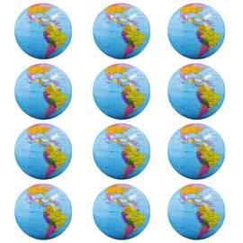 12 Pack Inflatable Beach Balls in Bulk, PVC Globe Pool Toys, Floating Beach Ball Toys for Swimming Pool Party Beach Party Favor, Blow-up Summer Beach Pool Toys