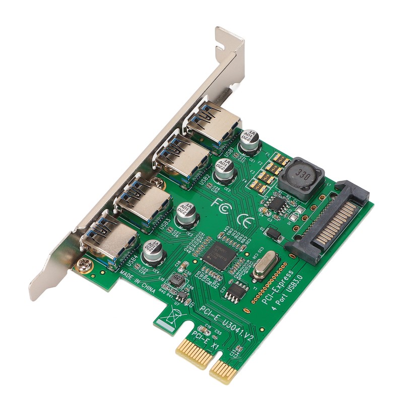 USB3.0 Expansion Card 5Gbps Transmission VIA Chip 4 Ports Enclosed