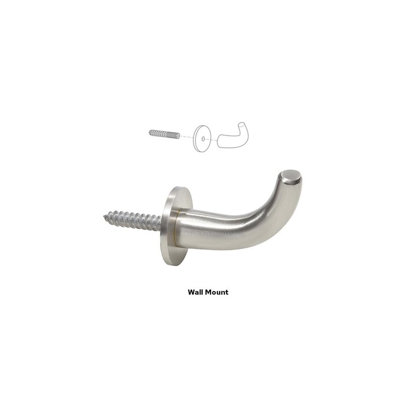 C.R. Laurence DRH1BN CRL Brushed Nickel Designer Robe Hook