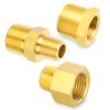 GASHER 6PCS Brass Pipe Fitting, Hex Bushing, Reducer Adapter, Reducing