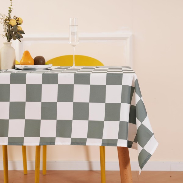 Ohocut Checkered Table Cloth Rectangle Table, Classic Checkerboard Tablecloth for