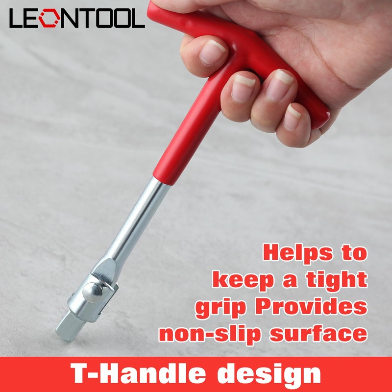 LEONTOOL Universal Joint Spark Plug Socket Wrench T-Handle Spark Plug