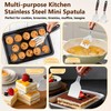 Svailse 2 Pack Mini Spatula, Stainless Steel Small Spatula for