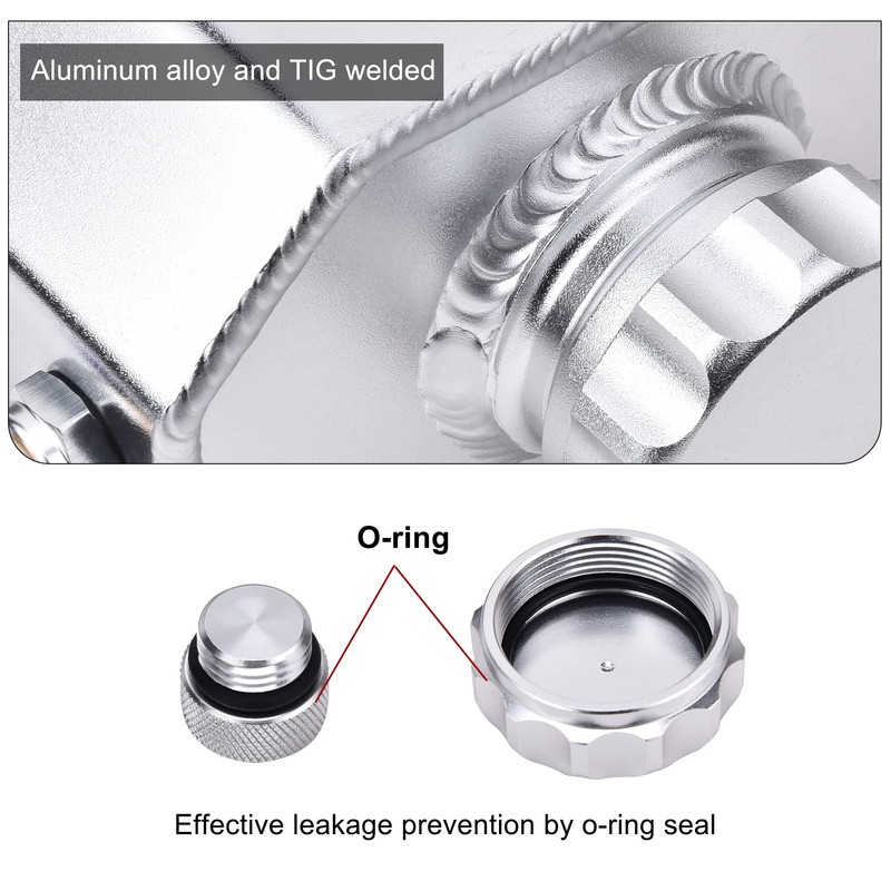 EVIL ENERGY Radiator Coolant Overflow Tank,Coolant Recovery Tank 1L Aluminum