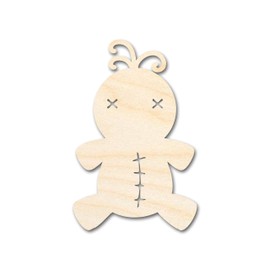 Unfinished Wood Voodoo Doll Shape Craft up to 36" 10" / 1/8"
