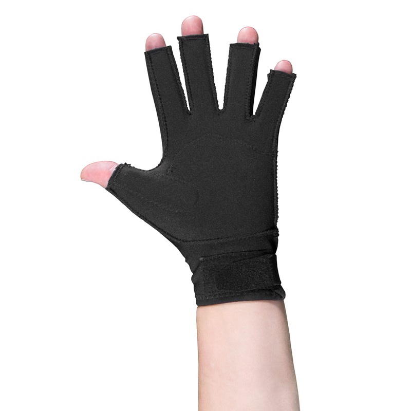 OTC Resting Splint Glove, 5 Finger Semi-Rigid Splints, Open Tips,