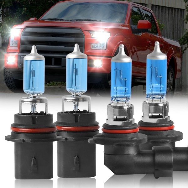 IVBDQV IVBDQV Fit 1997-2003 for FORD F150 Headlight Bulbs, 9007/HB5