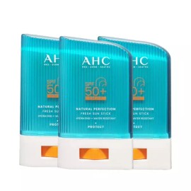 AHC 내추럴 퍼펙션 프레쉬 선스틱 SPF50+ 22g 3개 AHC Natural Perfection Fresh Sun Stick SPF50+ 22g (3 pieces) [Single option]