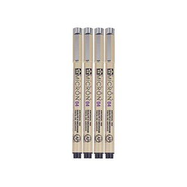 SAKURA PIGMA MICRON BLACK OPEN STOCK, PACK OF 4 PENS (04)
