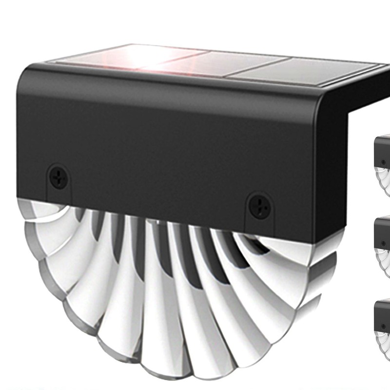 LED Solar Wall Light Warm White Decorative Lamp for Outdoor