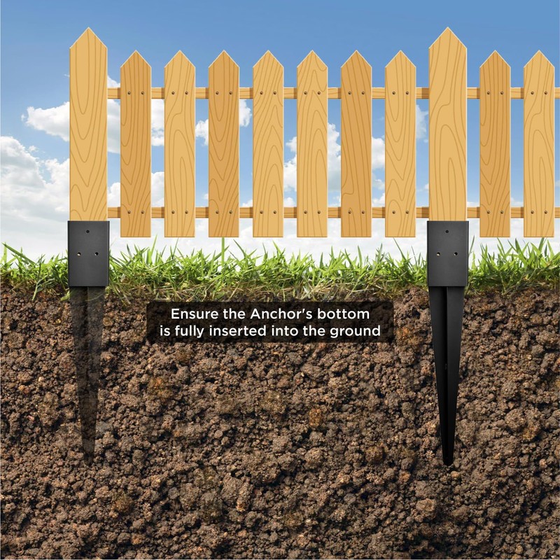 Heavy Duty Metal Fence Post Anchor Ground Spike 31.5''x4''x4'' for