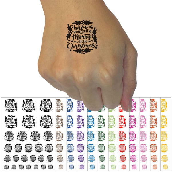 Have Yourself a Merry Little Christmas Temporary Tattoo Water Resistant