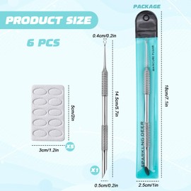 BRTNUP Nail Cuticle Remover Pusher Tool, 2-in-1 Cuticle Pusher, Trimmer for Manicure Pedicure