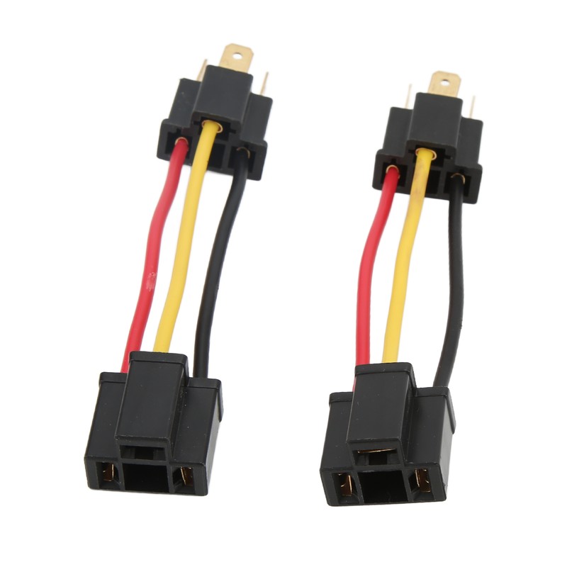2pcs H4 Headlight Socket Converter Head Light Wiring Harness Adapter