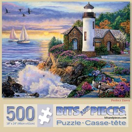 Bits and Pieces – Large 500 Piece Jigsaw Puzzle for Adults – ‘Perfect Dawn’ Designed by Artist Laura Glen Lawson, Completed Puzzle Size: 18" x 24"