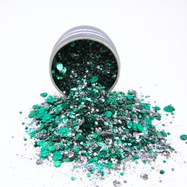 Eco Glitter for Face and Body - Biodegradable Glitter Makeup Vegan Green Glitter Blend - Loose Festive Glitter in a 6g Pot (Disco Zombie)