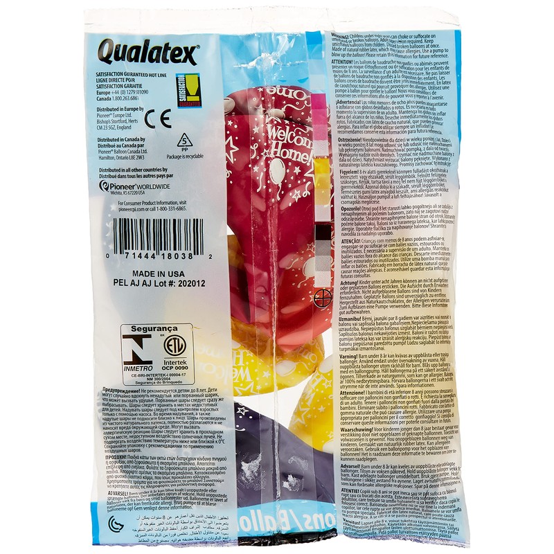 Qualatex 18038 Balloons, Assorted, 11-Inch