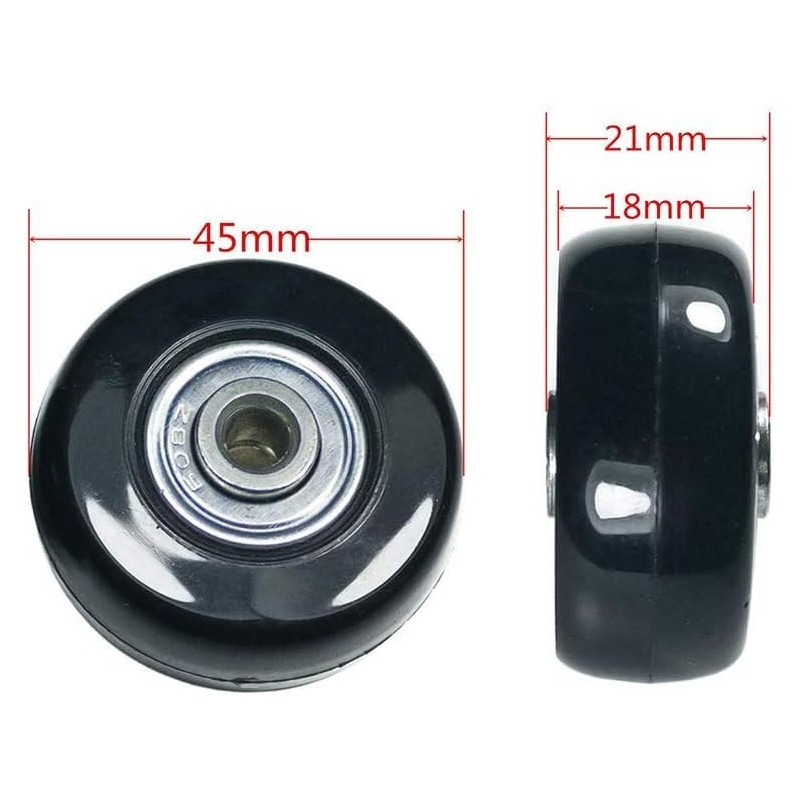 4pcs (40 x 18 mm) Replacement Wheels for Suitcase Rubber