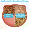 Apatal Silicone Cat Food Bowl Suction Cup Cat Dish 7"