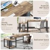 63 Inch Large Computer Desk with Printer Space & PC