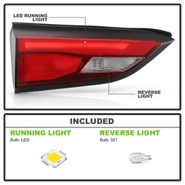 KEEKPO - For 2018-2019 GMC Terrain Denali Inner Factory Style LED Tail Light Backup Lamp Replacement Left Driver Side