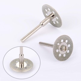 12 Pieces 22 mm Mini Diamond Cutting Discs Gemstones Glass Cutting Disks and Arbor Shafts