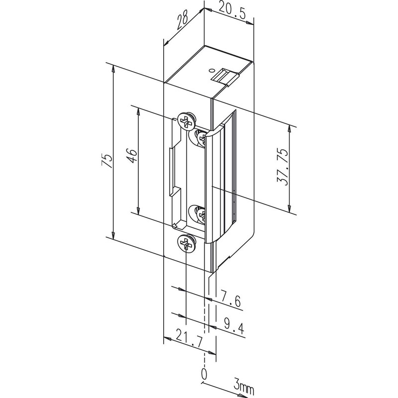 EffEff Pieces Door Opener 1410E | with Mechanical Unlocking |