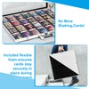 Famaster Trading Card Display Case with 28 Removable Grids, Locking