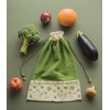 Pebbly- Zero Waste Set of 3 Organic Cotton Bags: Veggie