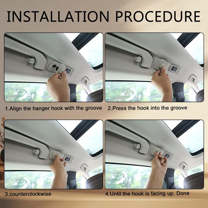Roof Storage Hooks, ABS Plastic Compact Structure Interior Car Hanger