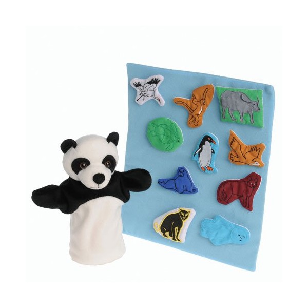 Constructive Playthings"Panda Bear, Panda Bear What Do You See?" 12 pc. Puppet & Props Set for Ages 2 Years and Up