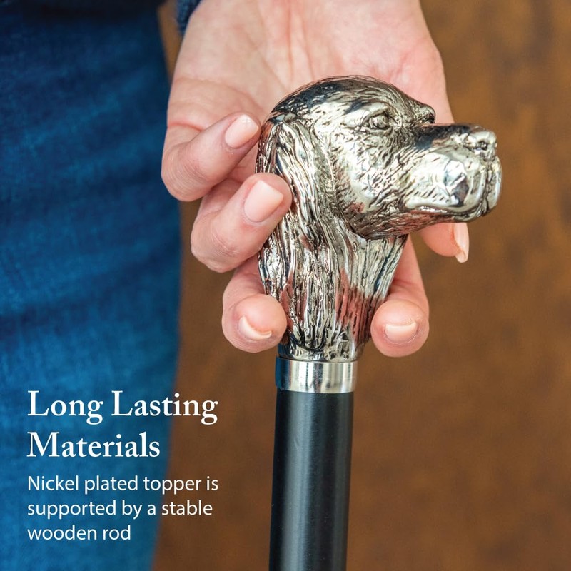 FootFitter Deluxe Long Shoe Horn with Nickel Plated Handle, Premium