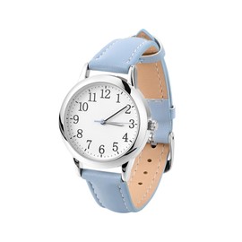 LEDMOMO Kids Watch Student Watch Wrist Watch Women Ladies Dial Leather Band Waterproof, white