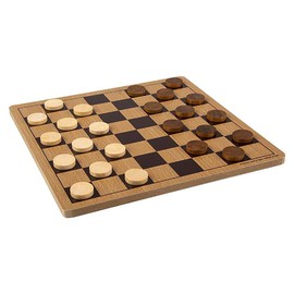 Classic Wooden Board Games, Great for Prizes, 10" (10" Wooden Checkers)