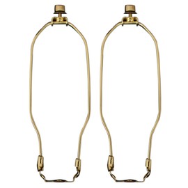 Royal Designs HA-1001-7.5BR-2 Heavy Duty Lamp Harp Finial and Lamp Harp Holder Set, 7.5", Polished Brass