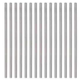 sourcing map 15 Pieces Round Rods 3.2mm x 100mm High Speed Steel (HSS) Lathe Bars DIY Hand Tool for Turning, Milling, Drilling and Tapping