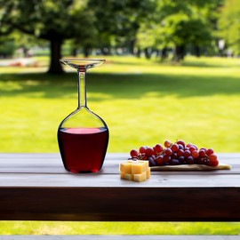 Winkee - Verkehrtes Weinglas I Umgedrehtes Weinglas I Weinbecher andersrum I Upsite-Down Glas I Deko für Wohnzimmer I Geschenk für Weinliebhaber