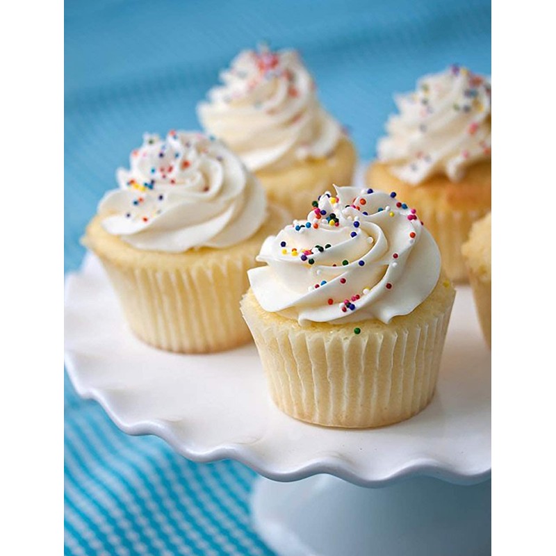 Gifbera Mini White Cupcake Liners 400-Count, Greaseproof Paper Muffin Baking