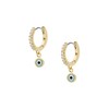 Fossil Women's Sutton Evil Eye Brass Hoop Earrings