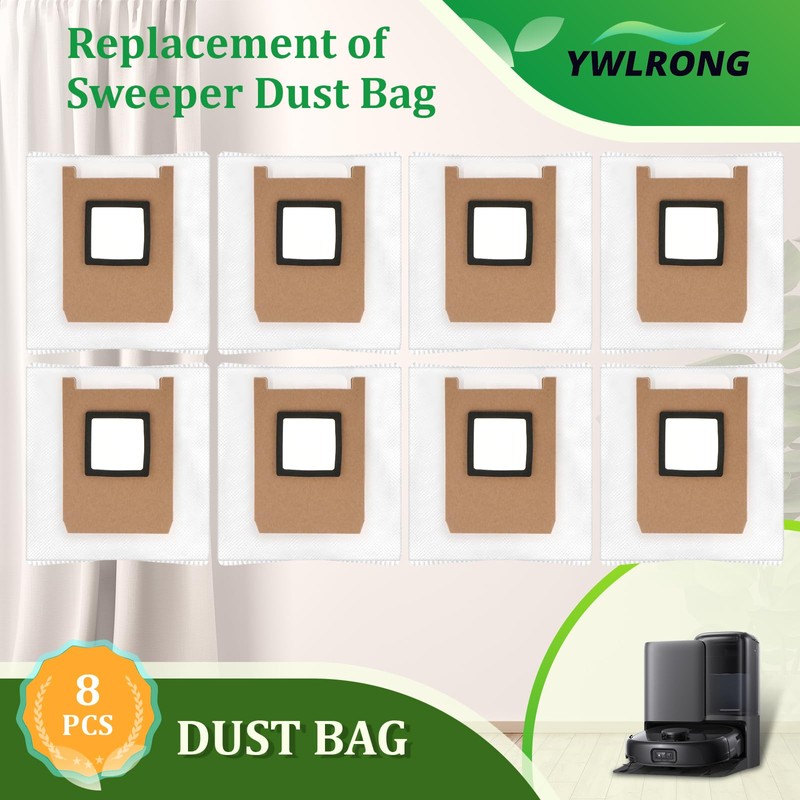 8Pcs for Eufy E25 Omni/E28 Omni Dust Bags Replacement Compatible
